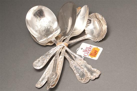 Appraisal: American Neoclassical style silver serving spoon in the Medallion pattern