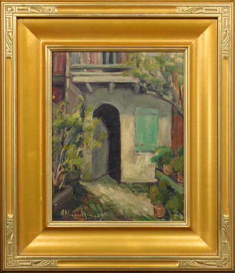 Appraisal: Alberta Kinsey American Louisiana - French Quarter Patio oil on