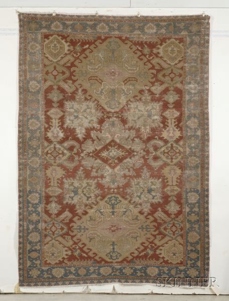 Appraisal: West Anatolian Rug th century small areas of wear crease