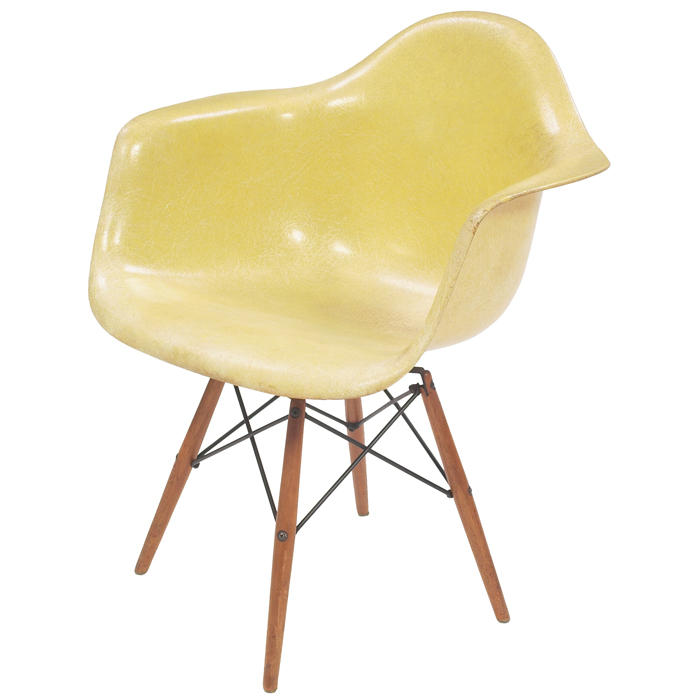 Appraisal: Charles and Ray Eames PAW shell chair by Herman Miller