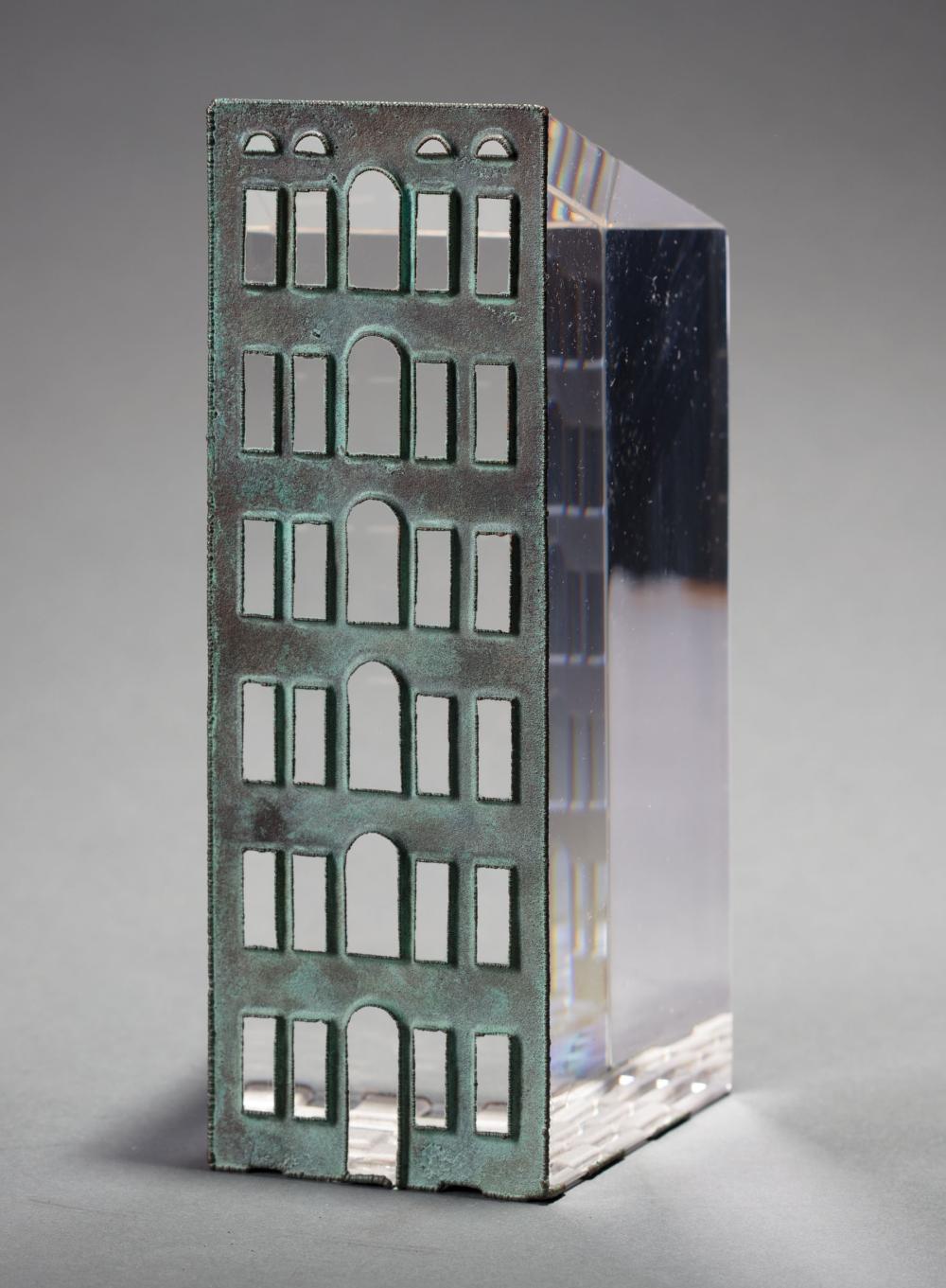 Appraisal: Jose Chardiet Cuban American b Untitled Building block glass with