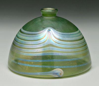 Appraisal: Dale Chihuly blown glass vase dome shaped iridescent blue bands