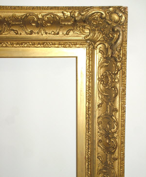 Appraisal: A French Louis XIV style gilded composition frame with plain