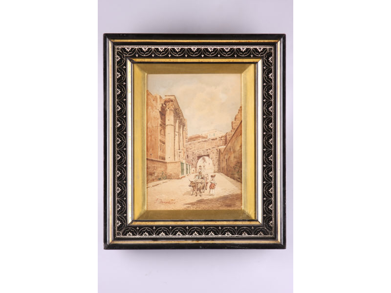 Appraisal: Stefano Donadoni It - Roman Ruins watercolor and pencil on