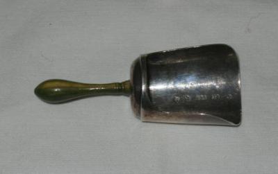 Appraisal: A GEORGE III CADDY SPOON of shovel form chased with