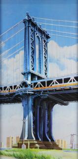 Appraisal: Print Richard Haas Richard Haas American b Manhattan Bridge offset