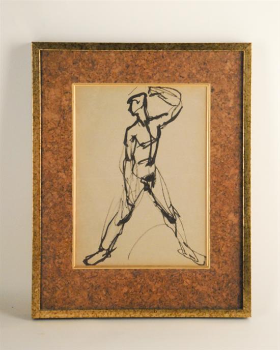 Appraisal: John Chapman Lewis - Study of Nude Man Pen and