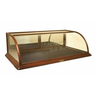 Appraisal: Wood and Bent Glass Advertising Showcase Wood and bent glass