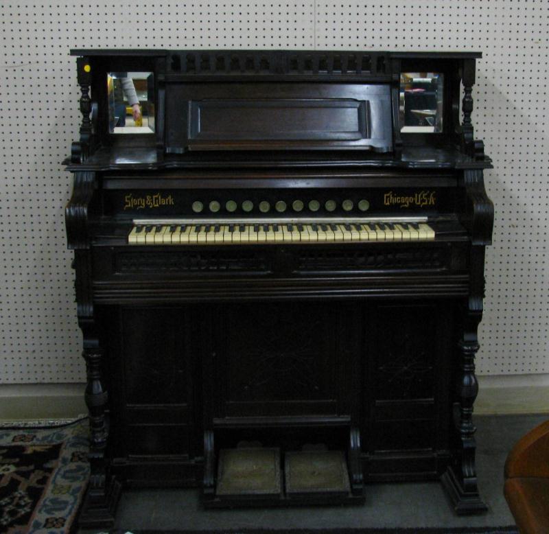 Appraisal: Walnut Eastlake Pump Organ made by Story and Clark Chicago