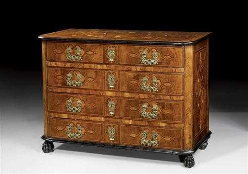 Appraisal: CHEST OF DRAWERS Early Baroque probably Piedmont circa Walnut and