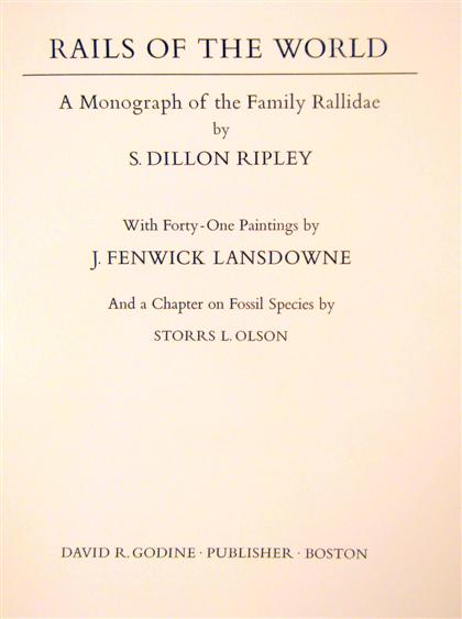 Appraisal: vol Ripley S Dillon Rails of The World A Monograph