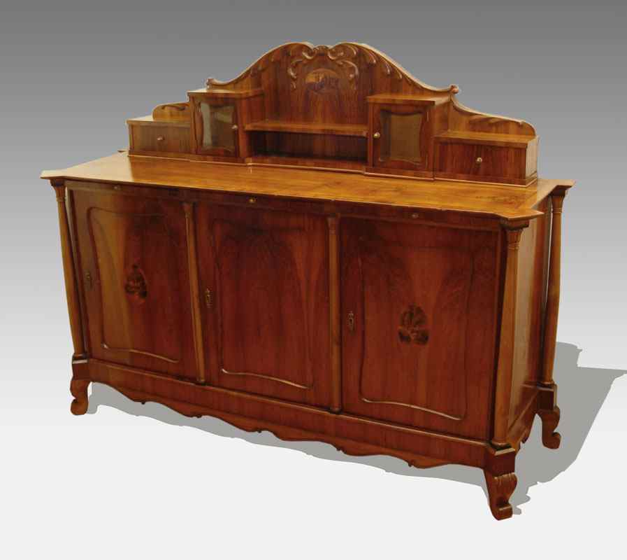 Appraisal: TH CENTURY EUROPEAN CUSTOM SIDEBOARD Pine construction with cherry veneer