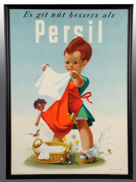 Appraisal: Persil Poster Description German Es git nut bessers als Signed