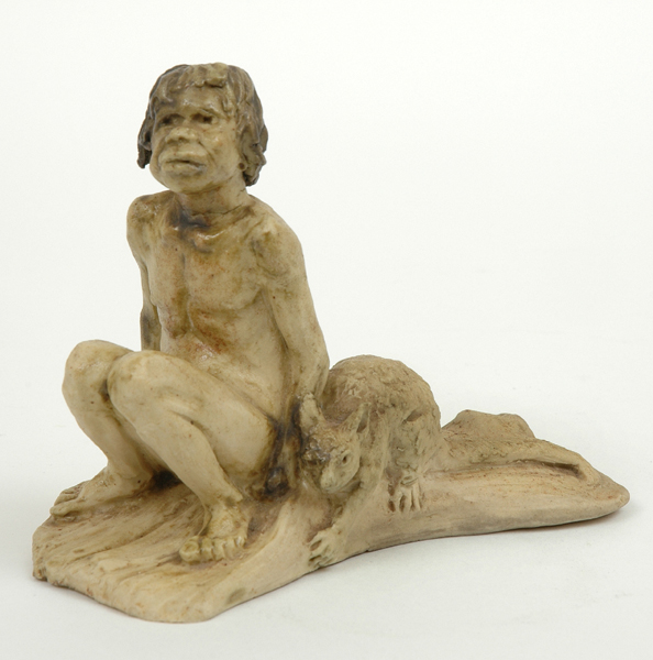 Appraisal: WILLIAM RICKETTS - Victoria An earthenware figure group modelled as