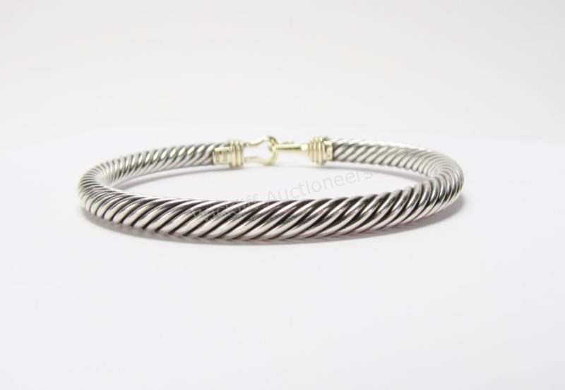 Appraisal: A David Yurman sterling silver mm Cable Buckle Collection bracelet