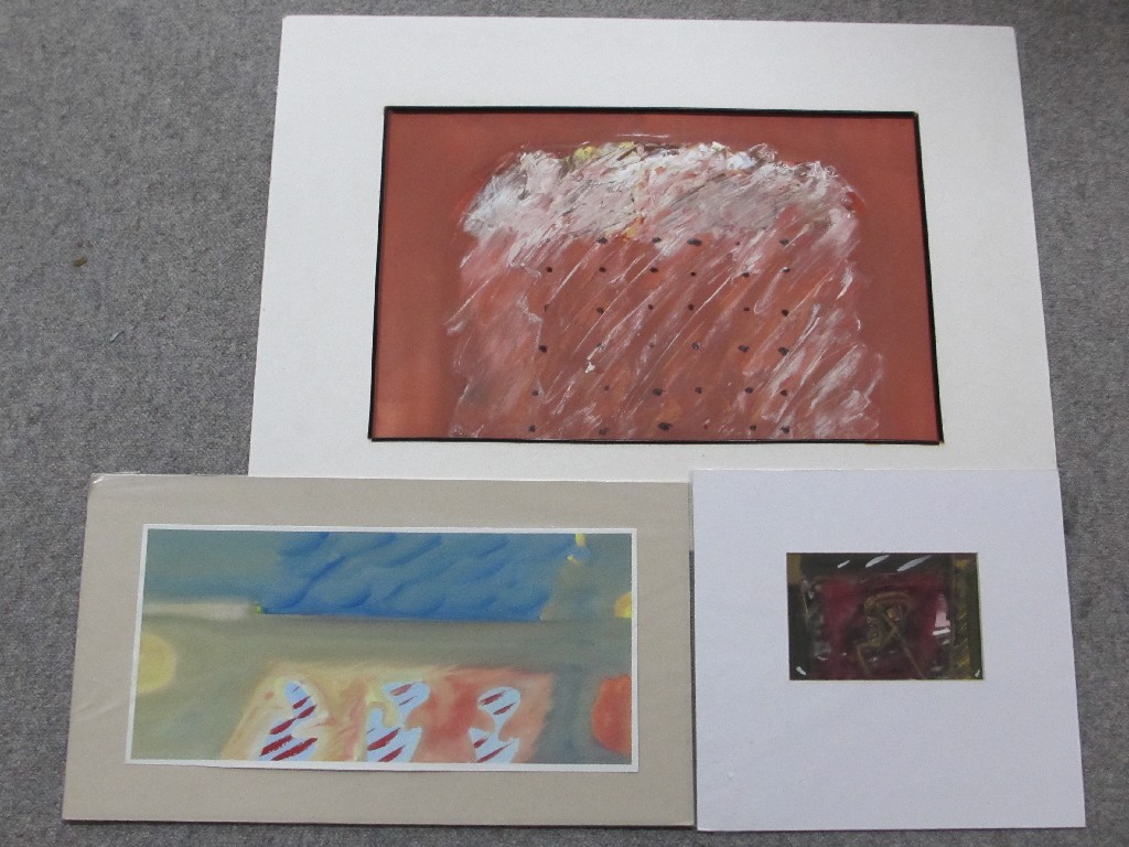 Appraisal: ROBERT CARGILL Lot comprising three gouaches all signed and entitled