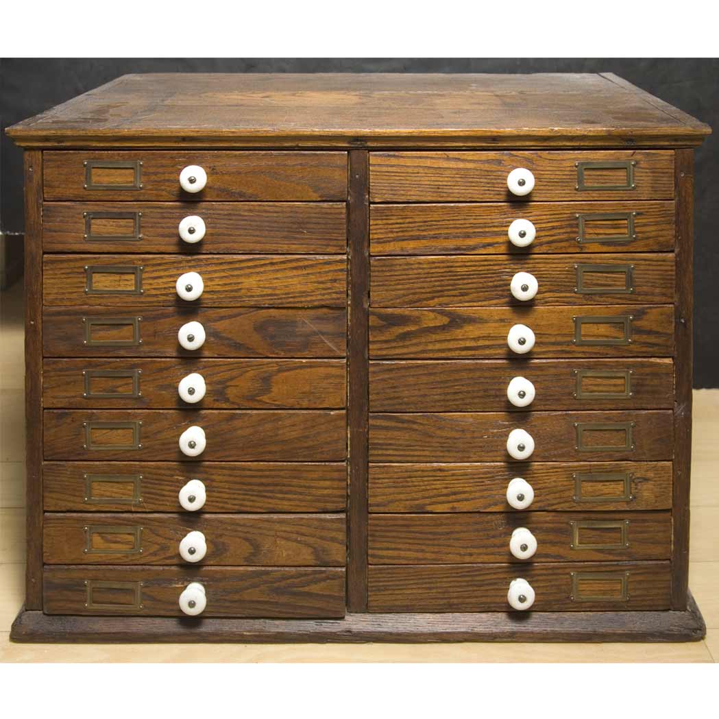 Appraisal: Mahogany Table Top File Cabinet Height inches width inches depth