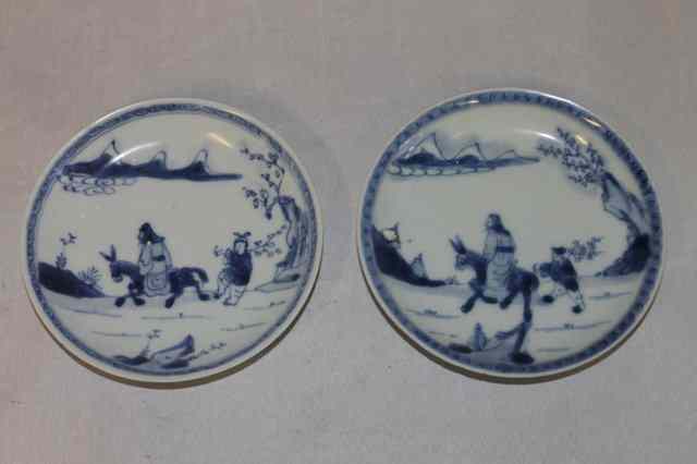 Appraisal: TWO CHINESE CA MAU-BINH THUAN CARGO SAUCER DISHES with original