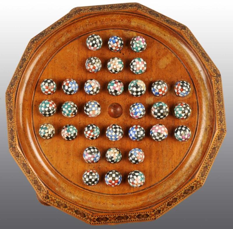 Appraisal: Lot of China Checkerboard Marbles Description Ca - This is