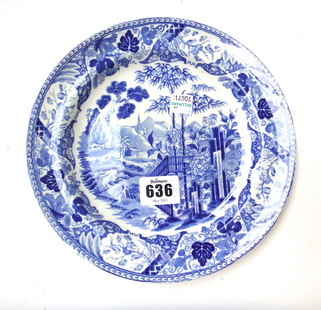 Appraisal: A group of Staffordshire blue and white printed earthenware th