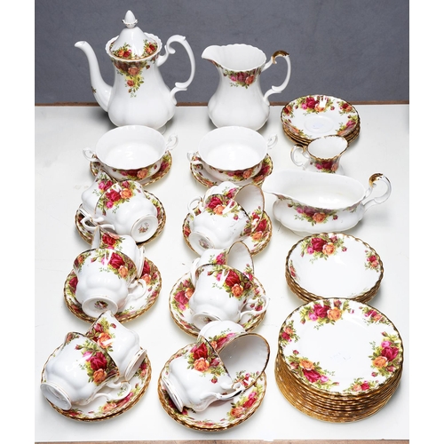 Appraisal: A Royal Albert Old Country Roses pattern tea service printed