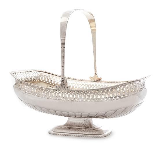 Appraisal: A Russian Silver Centerpiece Basket Mark of Adolf Fredrik Soderholm