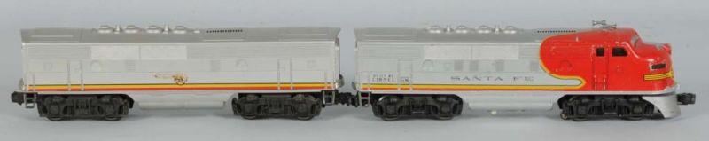 Appraisal: Lot of Lionel No Santa Fe F AB Diesel Description