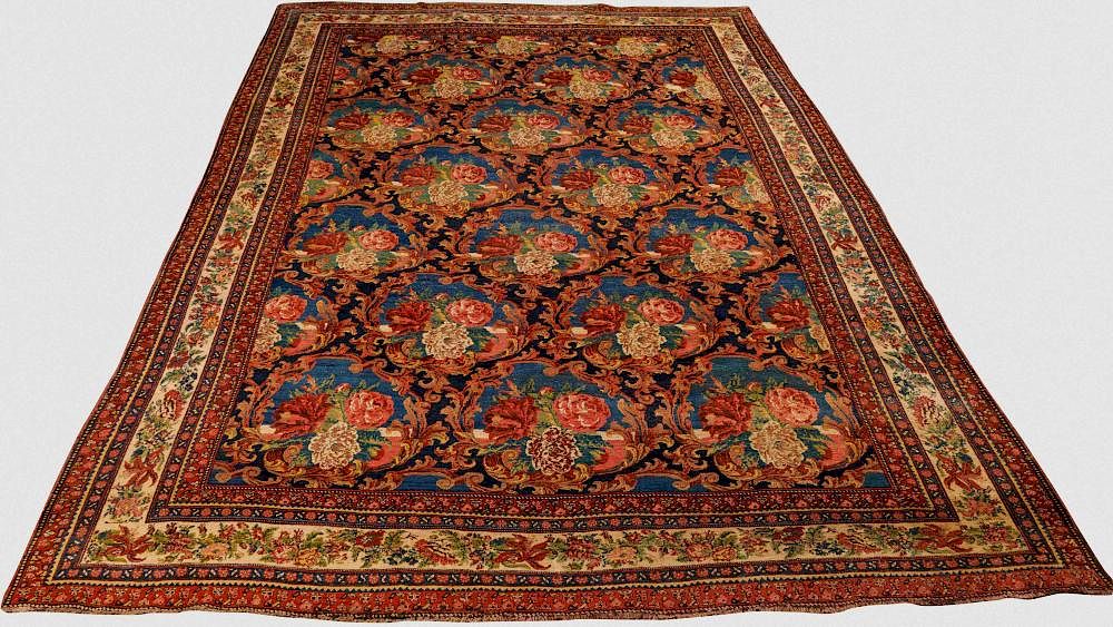 Appraisal: Bidjar Carpet Persia late th century of French Design Bidjar