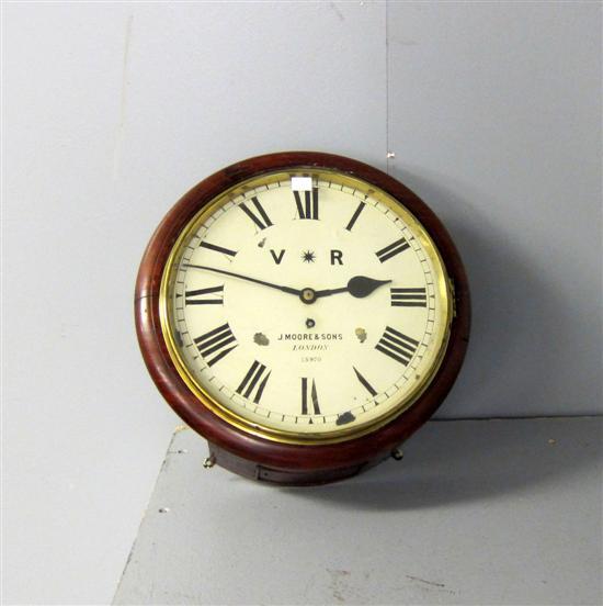 Appraisal: Victorian round wall clock by J Moore and Sons London