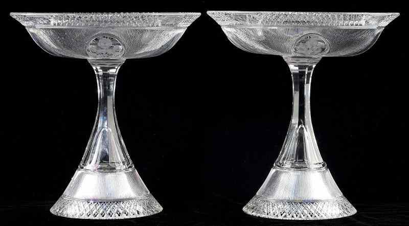 Appraisal: Pair of Compotes by H P Sinclaire Co in the