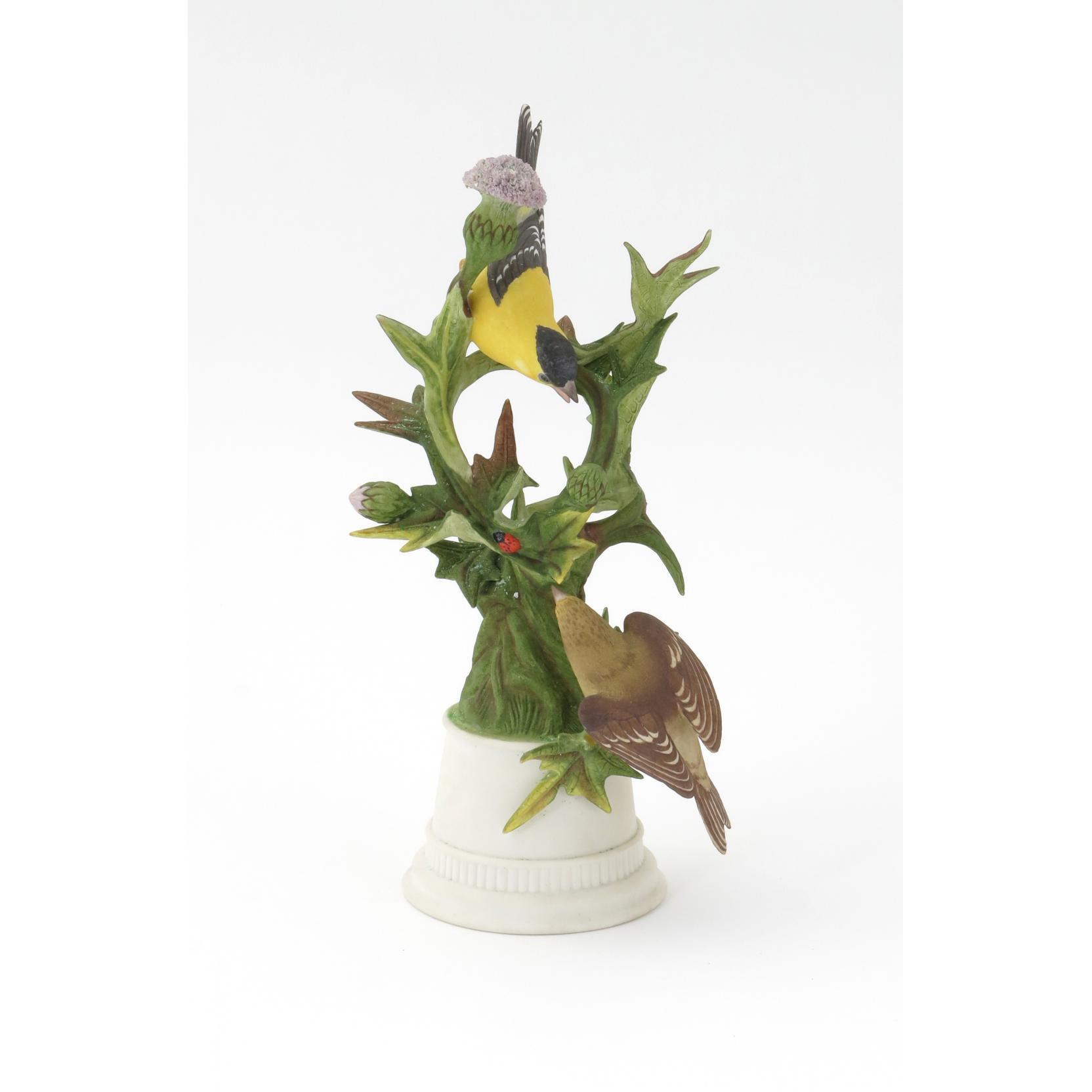 Appraisal: Boehm Porcelain Goldfinches Double Figural Limited Edition S marked on