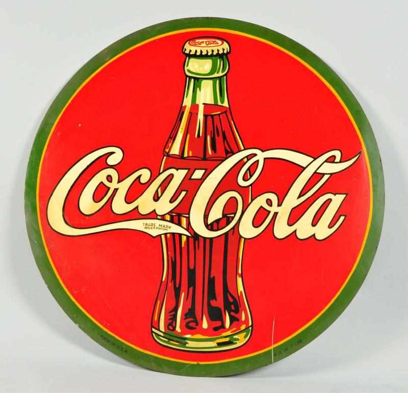 Appraisal: Tin Classic Round Coca-Cola Sign Description Some mild to medium