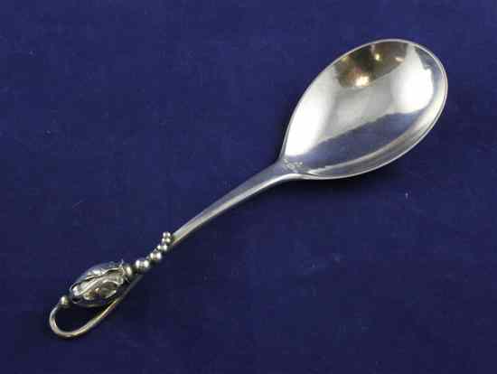 Appraisal: A Georg Jensen sterling silver blossom pattern serving spoon French