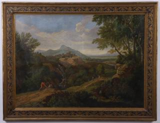 Appraisal: th c Italian oil on canvas landscape After Gaspard Dughet