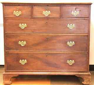 Appraisal: A George III mahogany chest circa with three short and