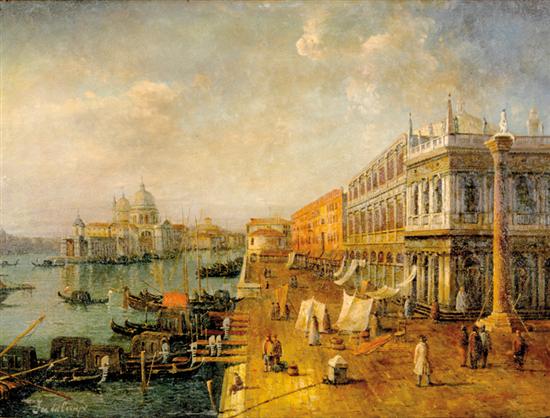 Appraisal: Federico del Campo after Peruvian - GRAND CANAL VENICE oil