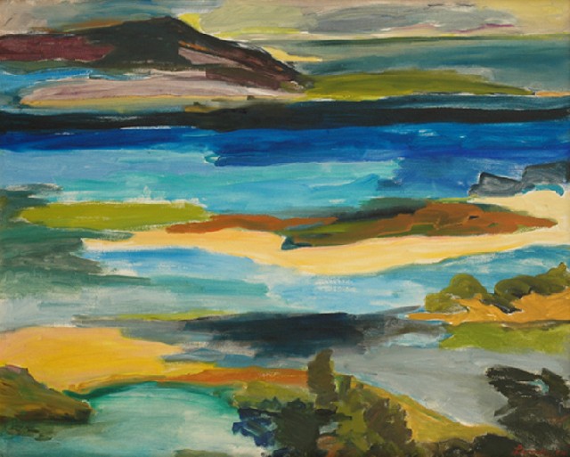 Appraisal: Lina Bryans - Mallacoota Inlet oil on canvasboard signed and