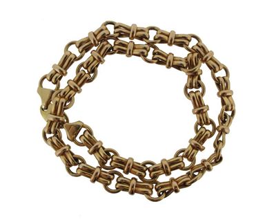 Appraisal: A ct gold fancy link neck chain g cm