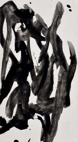 Appraisal: TOTI SCIALOJA Untitled Brush and ink on cardstock mounted to