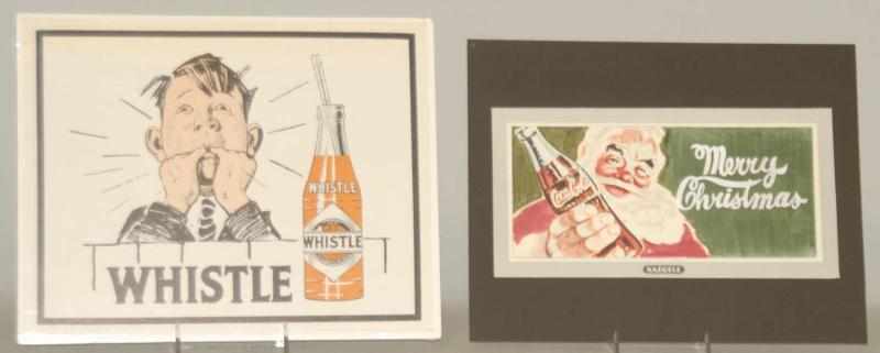 Appraisal: Lot of Soda Advertising Signs s and s Includes one