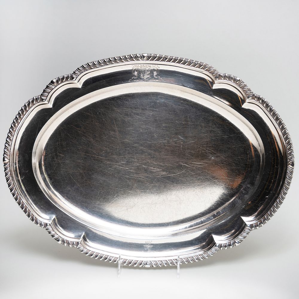 Appraisal: George III Silver Platter Mark of William Bennett London engraved