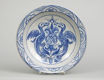 Appraisal: Antique Delft Plate ca late th Century Traditional white and