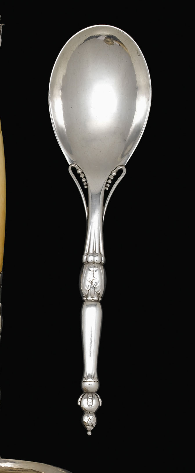 Appraisal: Georg Jensen sterling silver serving spoon Pattern no monogrammed MLS