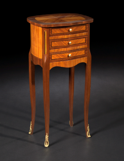 Appraisal: Louis XV-Style Mahogany and Kingwood Commode late th century the