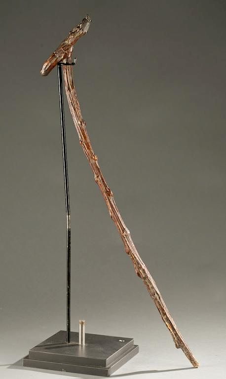 Appraisal: Chinese Forest Spirit walking stick c A zen Forest Spirit