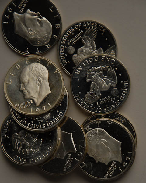 Appraisal: Ten Eisenhower Silver Dollars