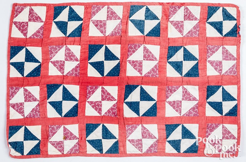 Appraisal: Doll's patchwork quilt early th c Doll's patchwork quilt early