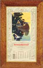 Appraisal: WINCHESTER CALENDAR Beautiful advertising calendar with a large image of