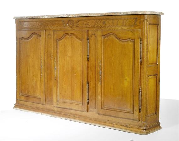 Appraisal: SIDEBOARD Louis XV style France th cent Oak Front with