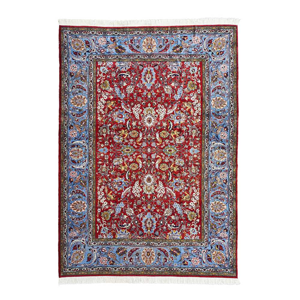 Appraisal: TABRIZ STYLE CARPET MID LATE TH CENTURY the red field